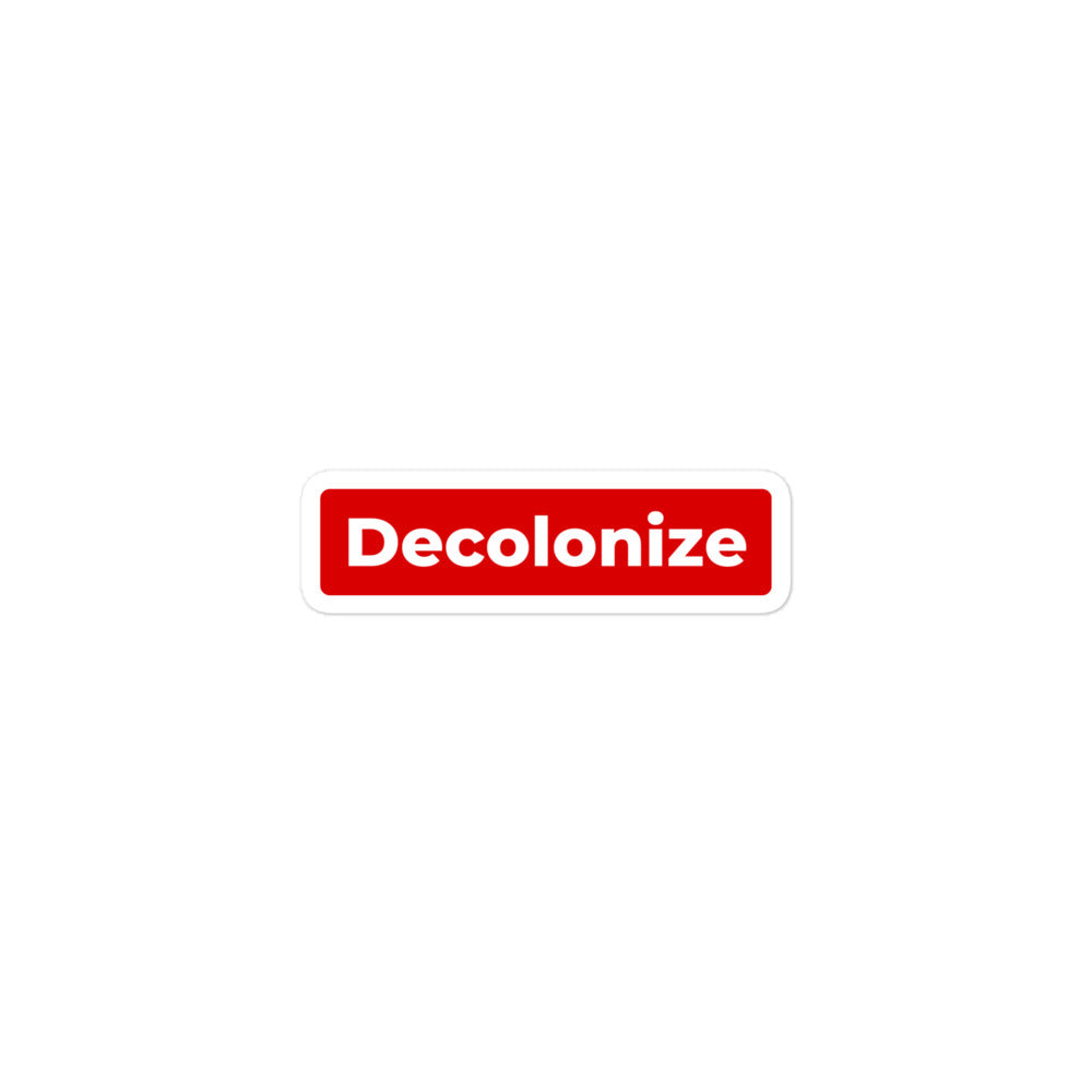 Red Label Decolonize Sticker