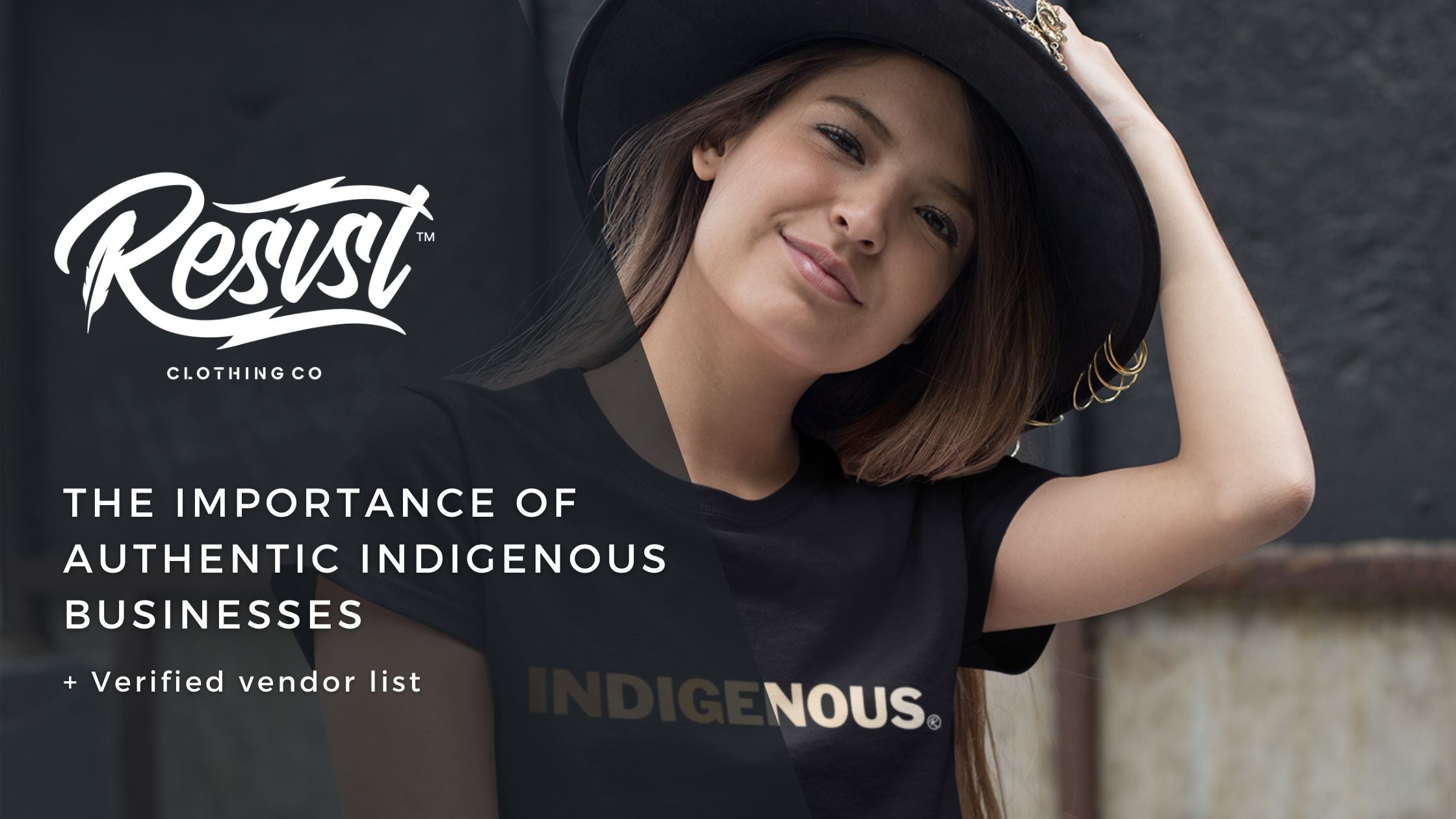 Indigenous person wearing a shirt that says 
