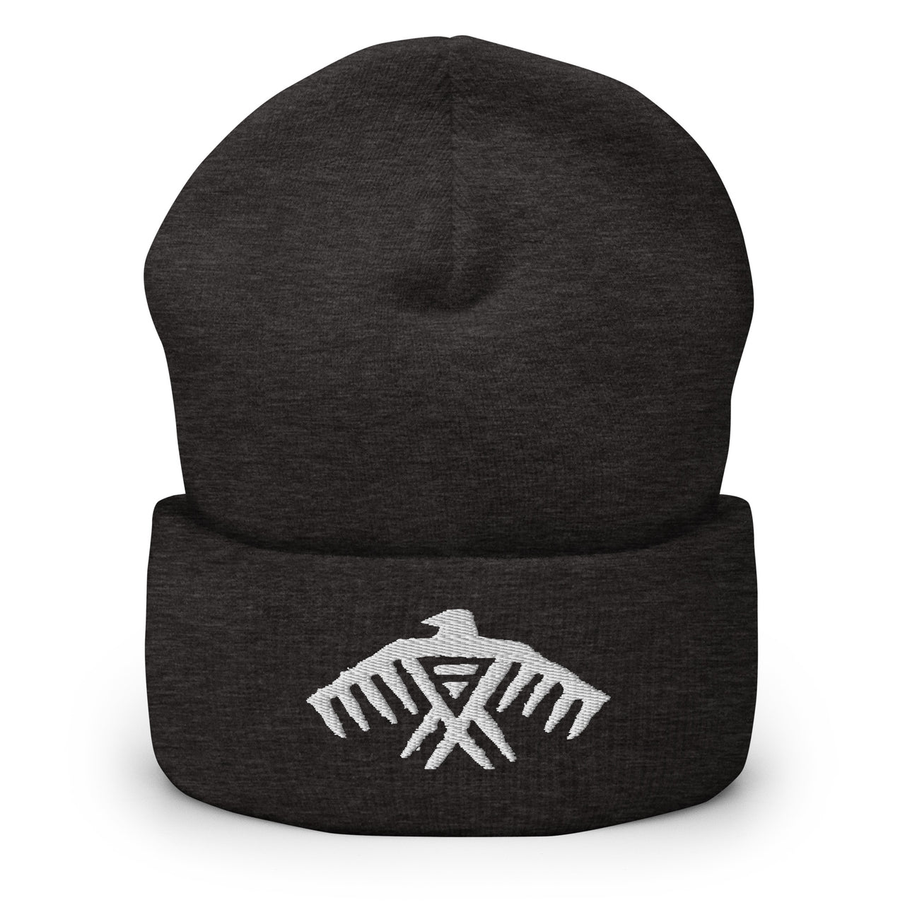 Embroidered Thunderbird Cuffed Beanie