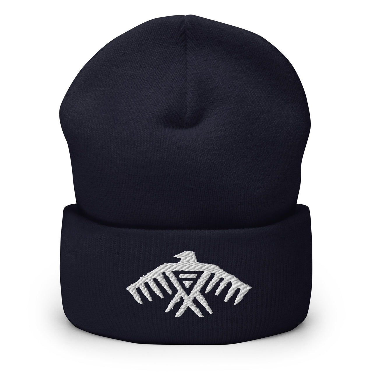 Embroidered Thunderbird Cuffed Beanie