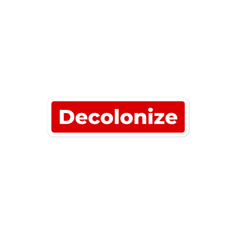 Red Label Decolonize Sticker