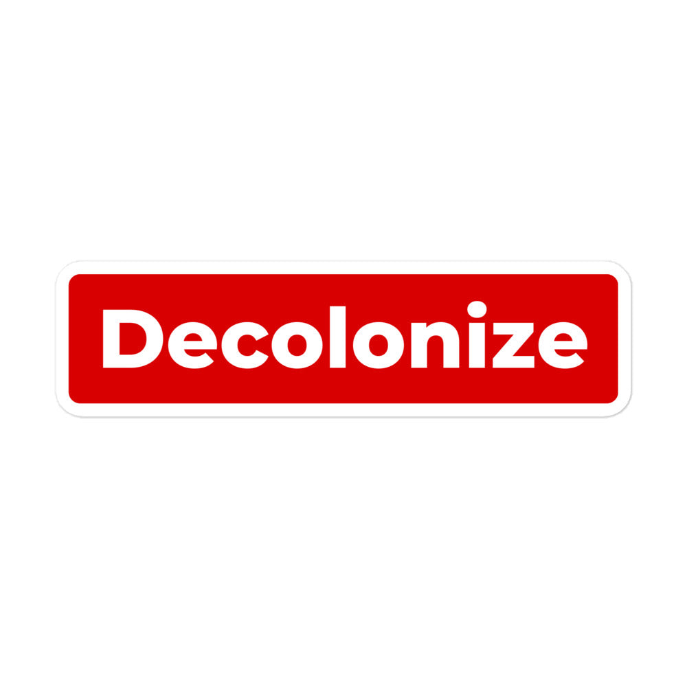 Red Label Decolonize Sticker
