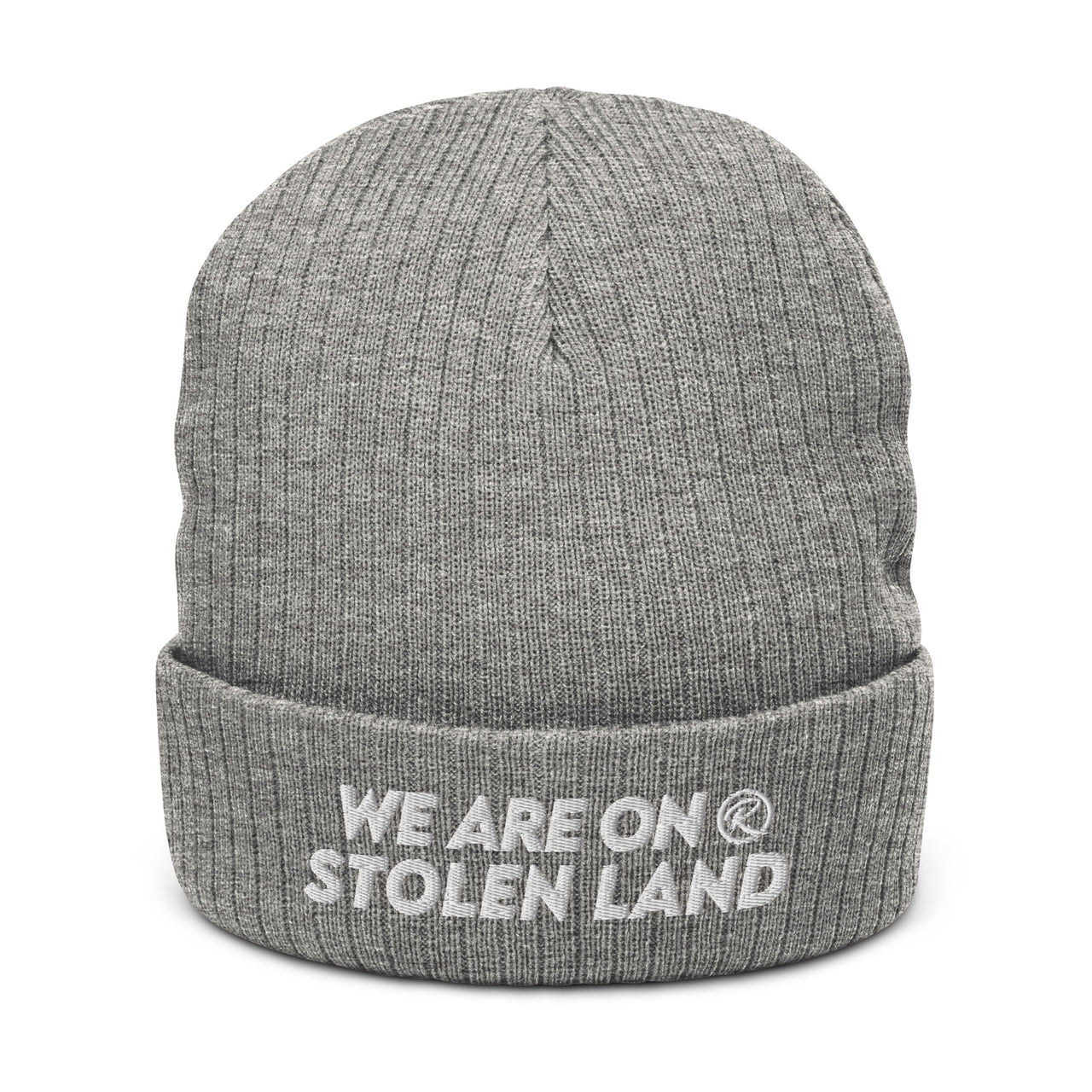 We are on stolen land | Ribbed knit beanie (50% Recycled Polyester)