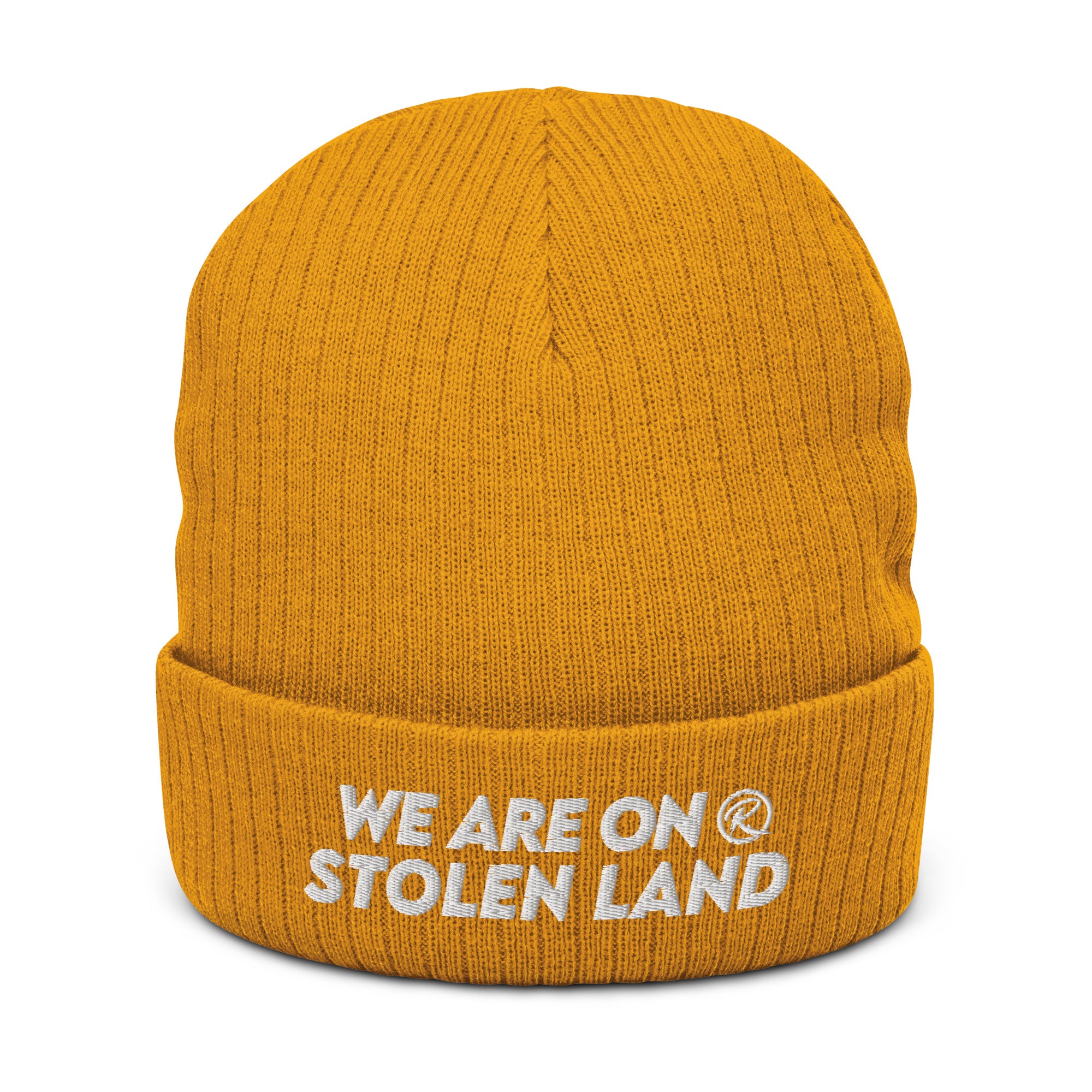 We are on stolen land | Ribbed knit beanie (50% Recycled Polyester)