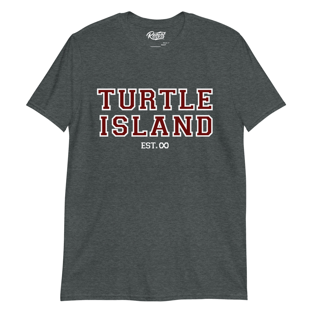 TURTLE ISLAND Varsity Print T-shirt