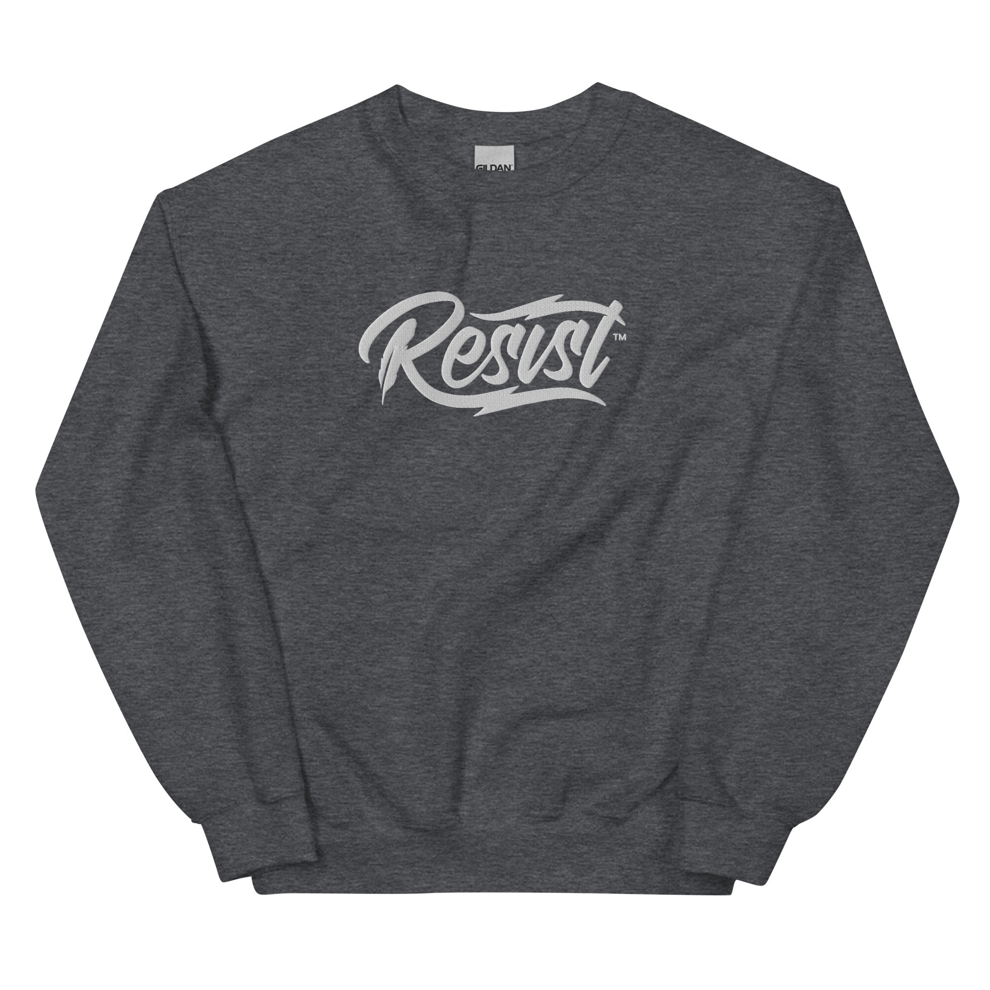 Embroidered Resist Logo Simple Sweatshirt
