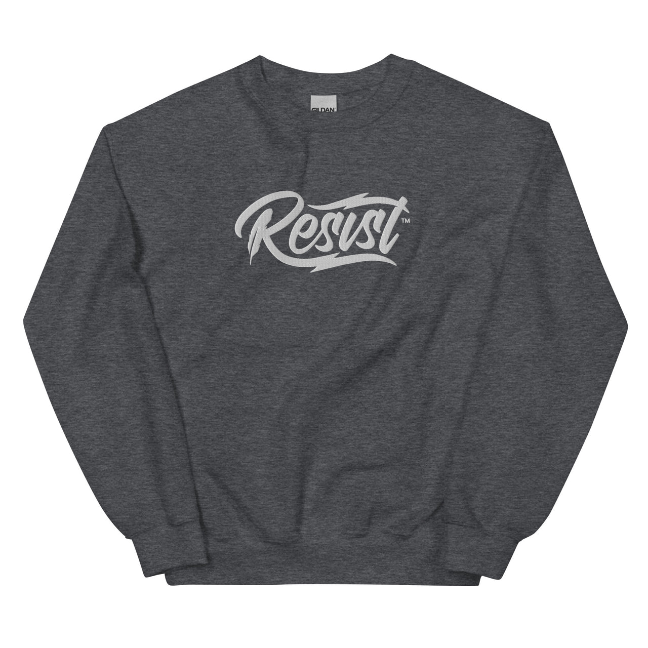 Embroidered Resist Logo Simple Sweatshirt