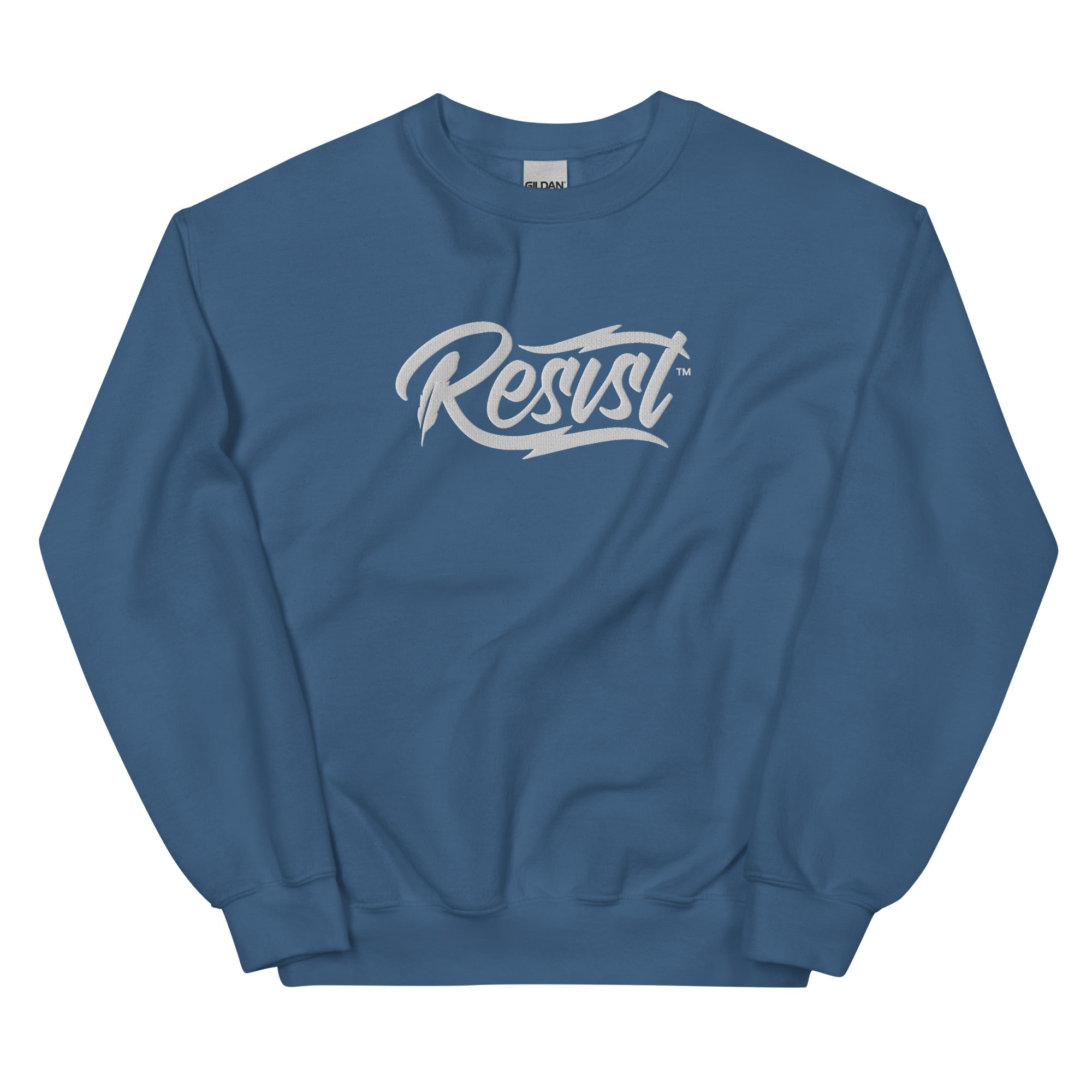 Embroidered Resist Logo Simple Sweatshirt