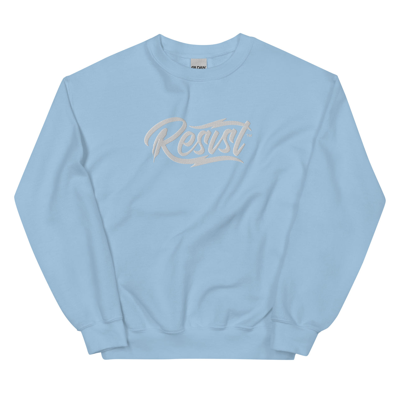 Embroidered Resist Logo Simple Sweatshirt