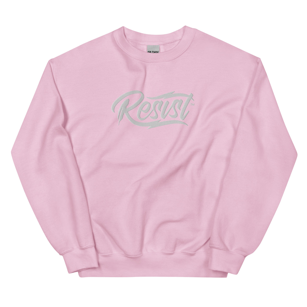 Embroidered Resist Logo Simple Sweatshirt