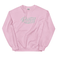 Thumbnail for Embroidered Resist Logo Simple Sweatshirt