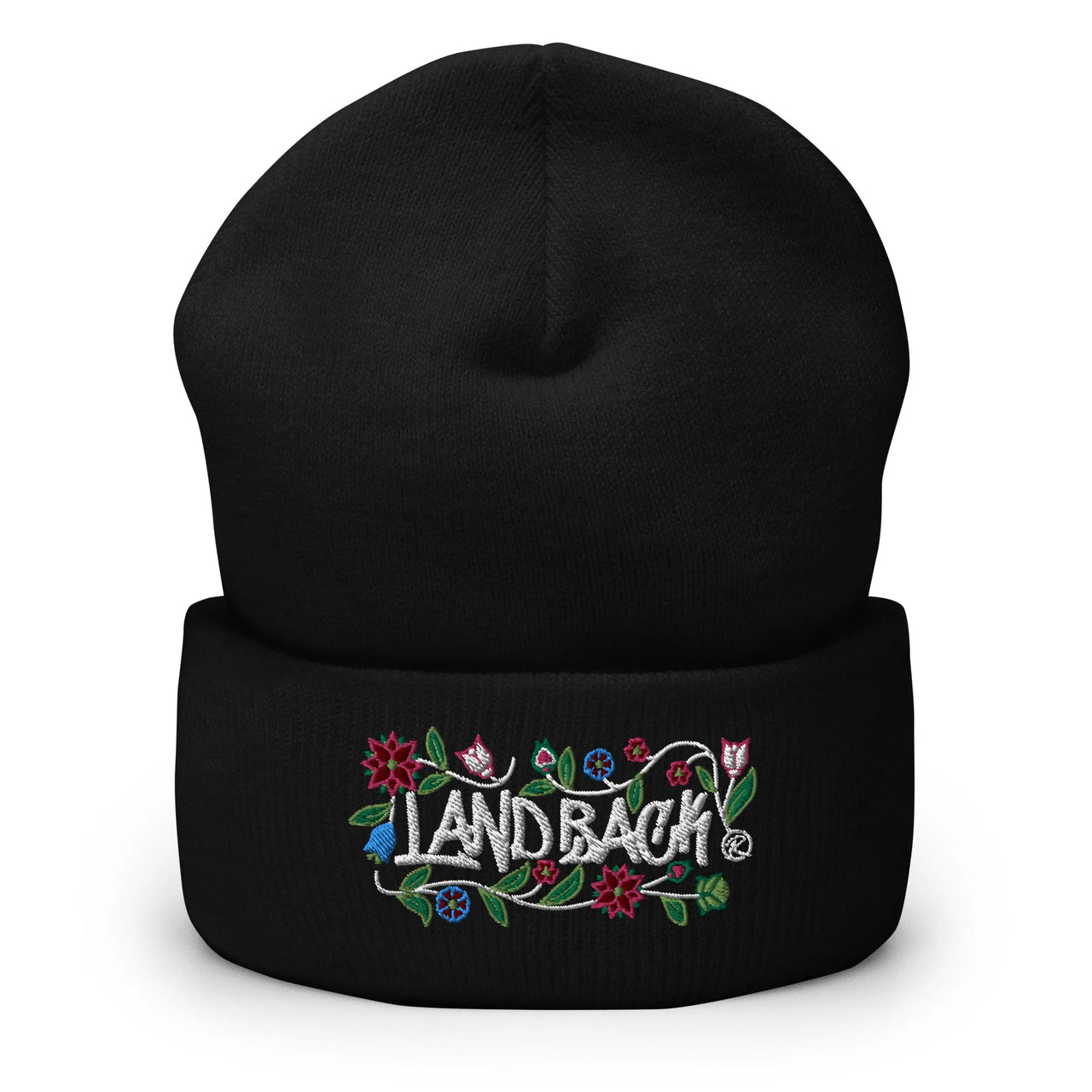 LandBack Floral Cuffed Beanie