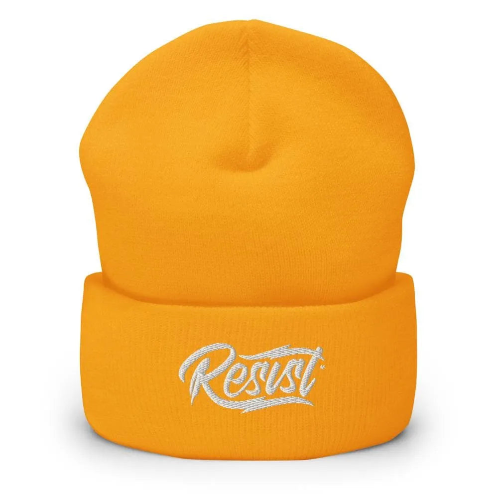 Embroidered RESIST Cuffed Beanie