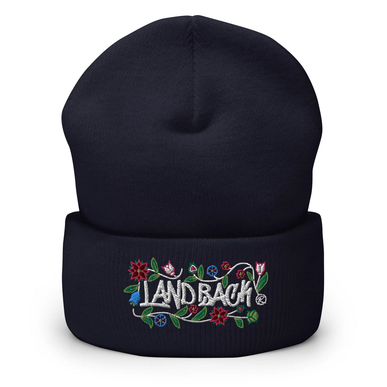 LandBack Floral Cuffed Beanie