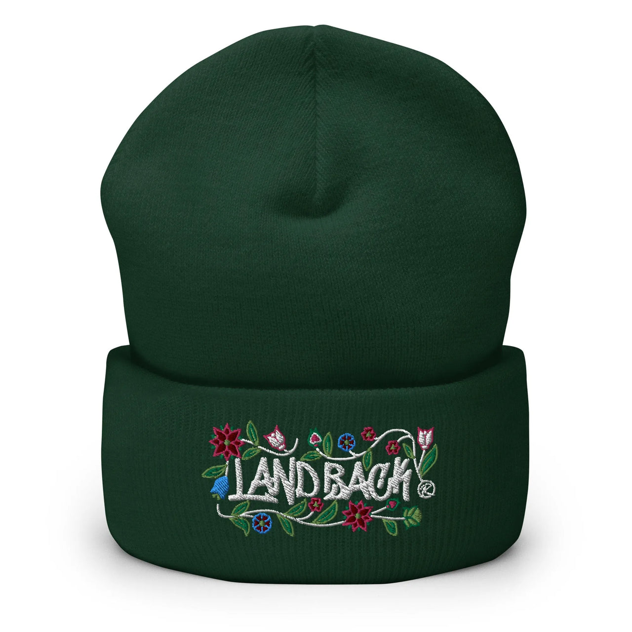 LandBack Floral Cuffed Beanie