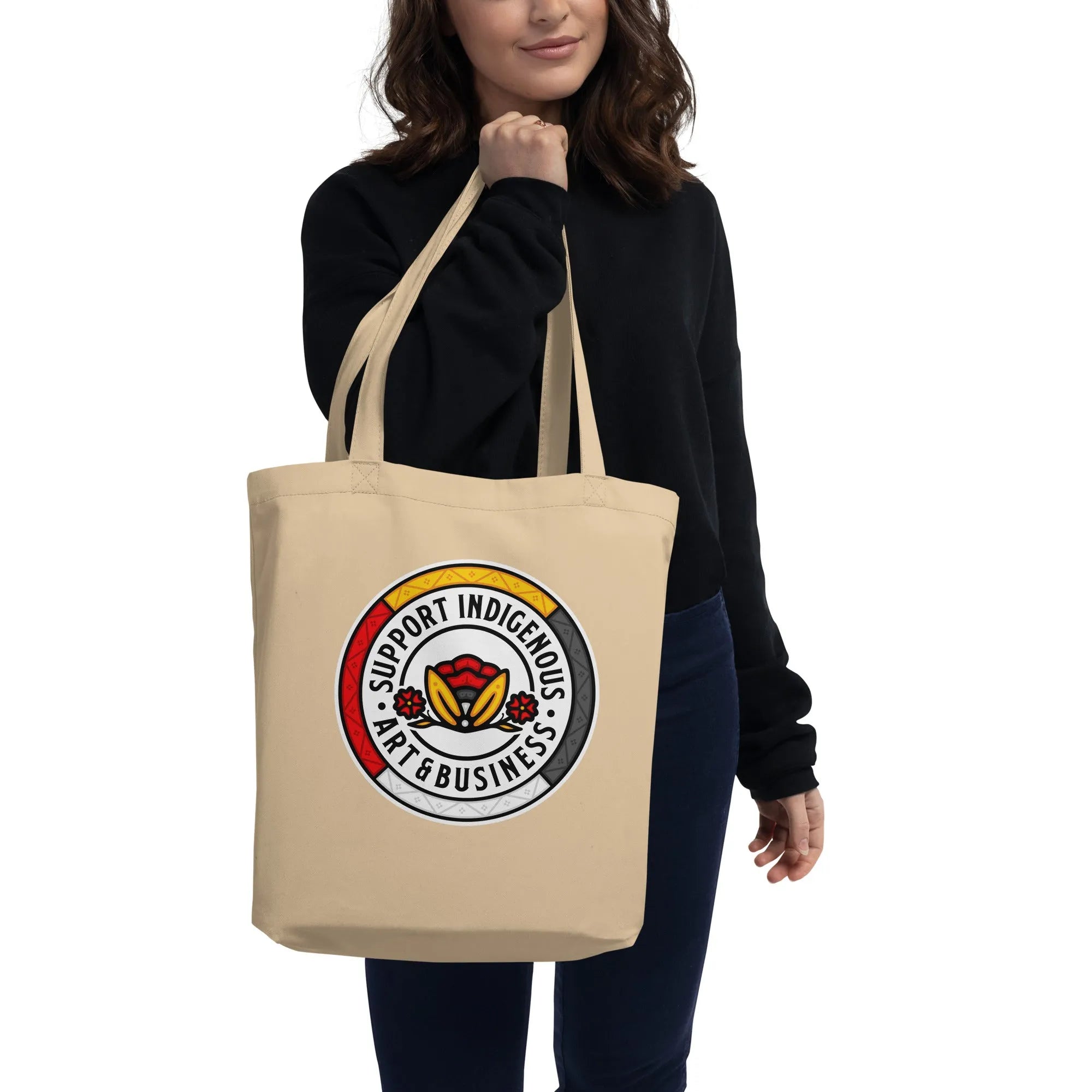 Support Indigenous Art & Business Eco Tote Bag (100% Organic Cotton)