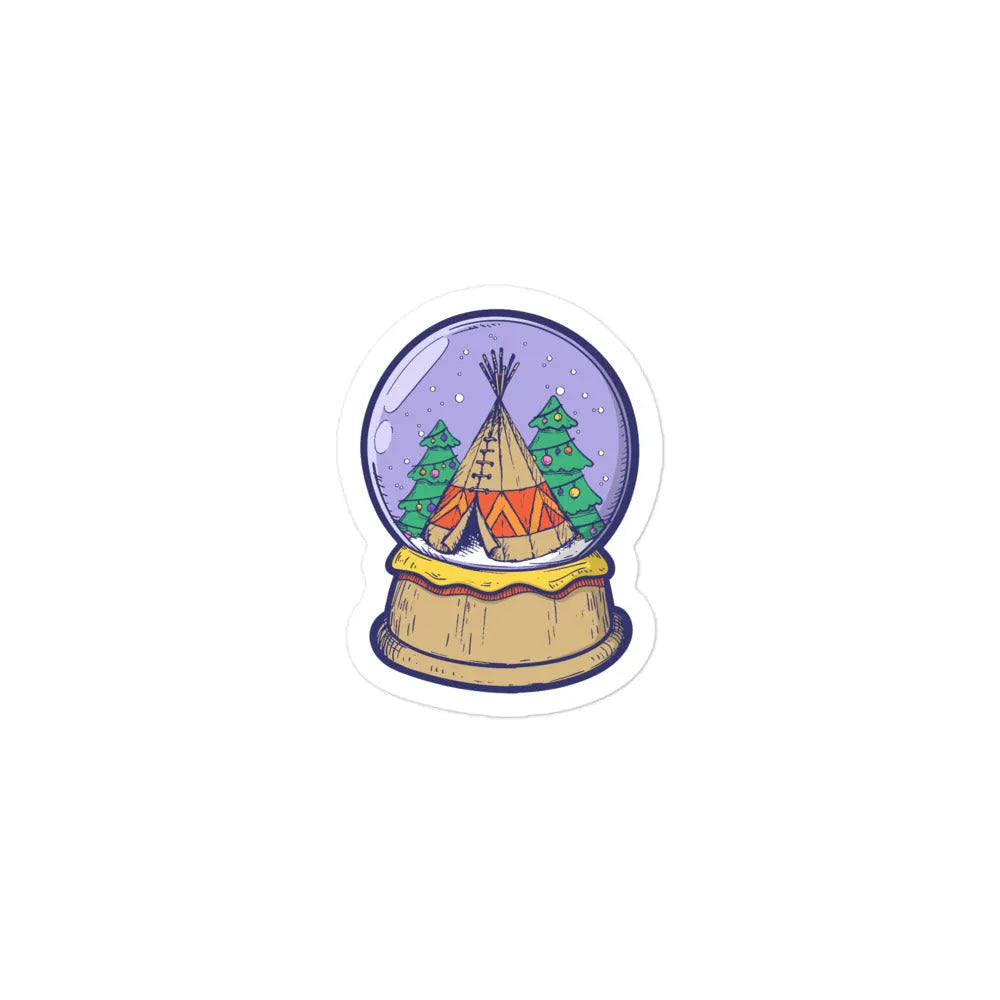 Teepee Snowglobe Sticker