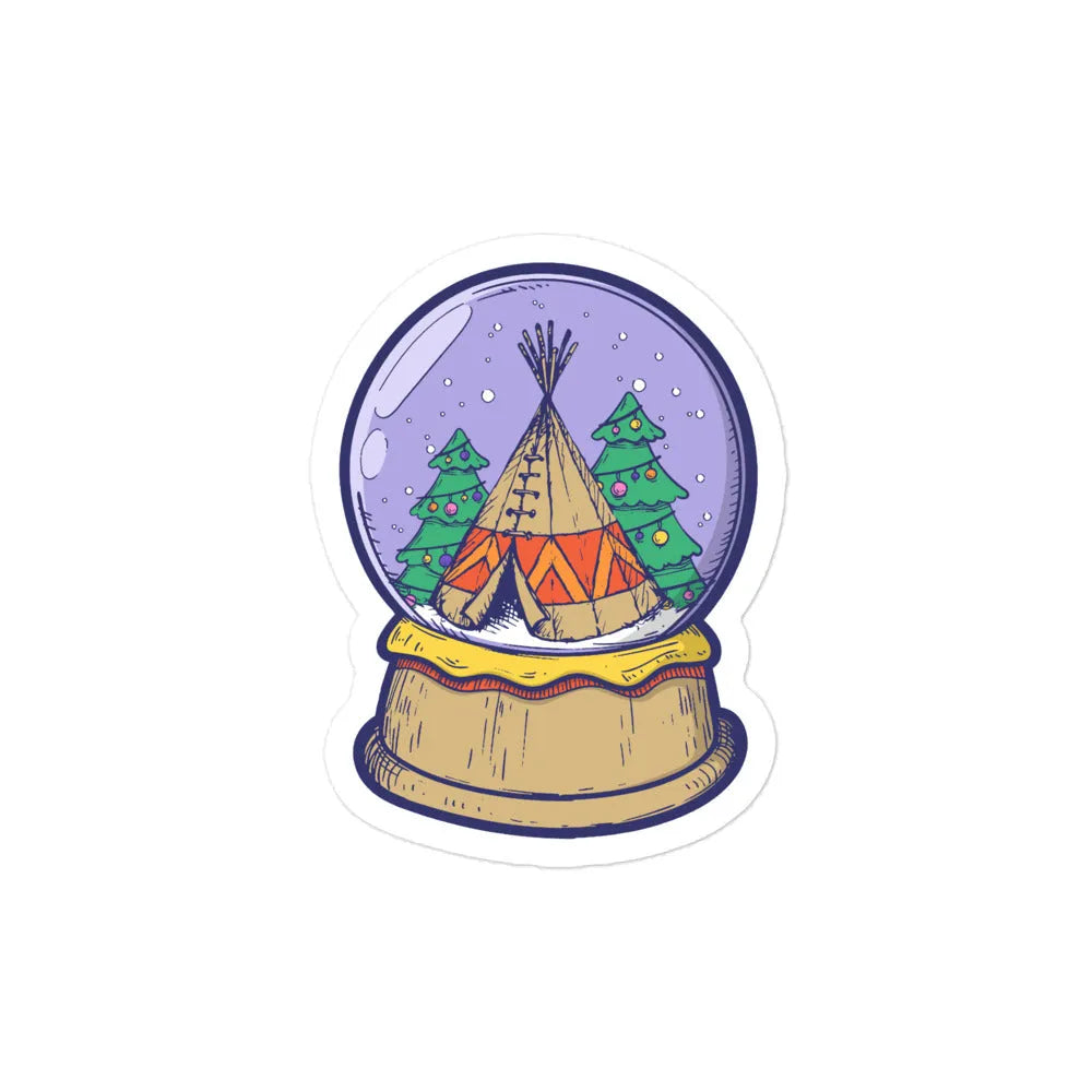 Teepee Snowglobe Sticker