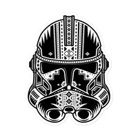 Thumbnail for Tribal trooper Helmet Sticker