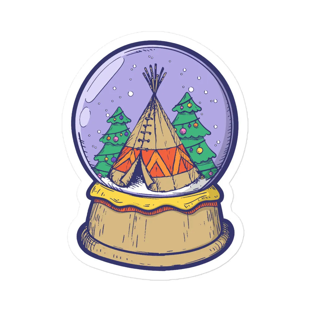 Teepee Snowglobe Sticker