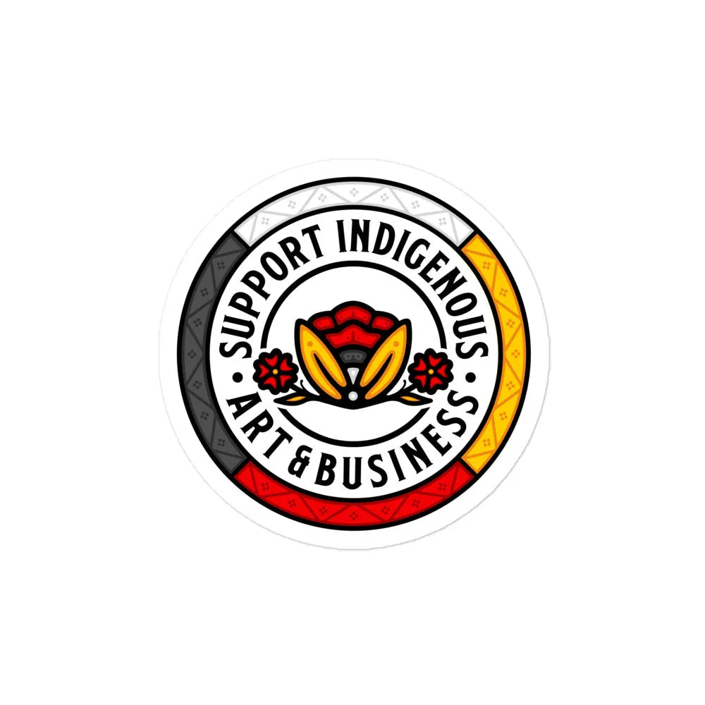 Support Indigenous Art & Business Sticker