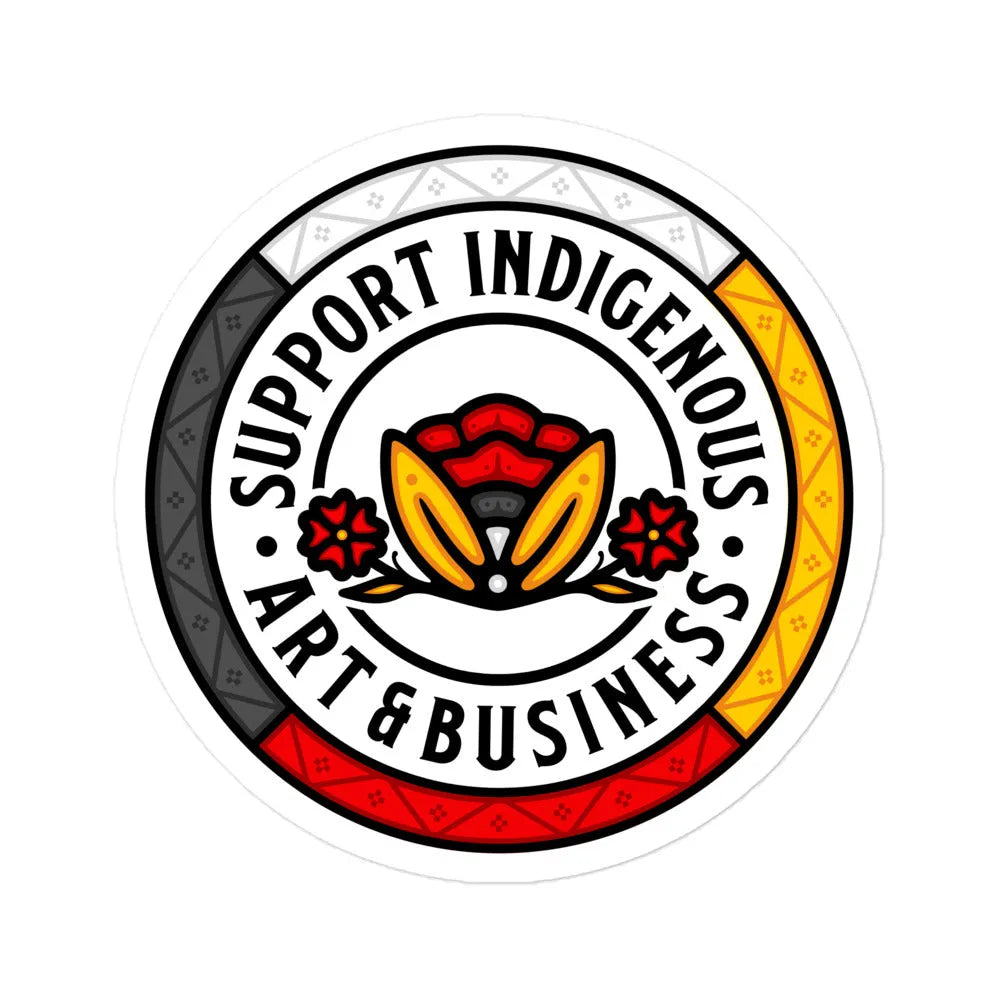 Support Indigenous Art & Business Sticker