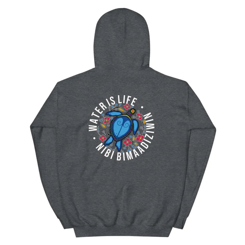 Water is life backprint Hoodie