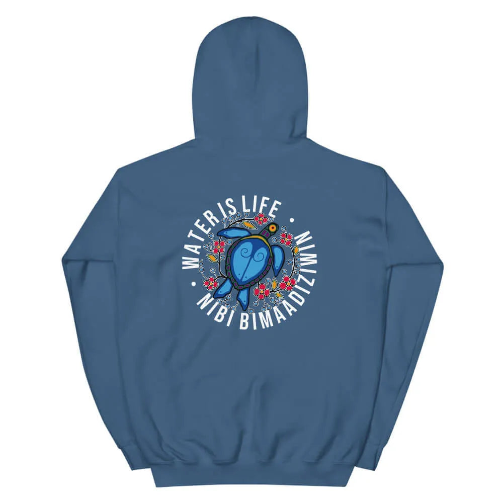 Water is life backprint Hoodie