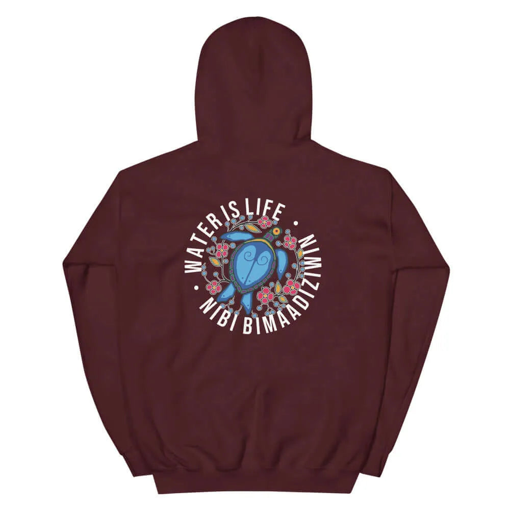 Water is life backprint Hoodie