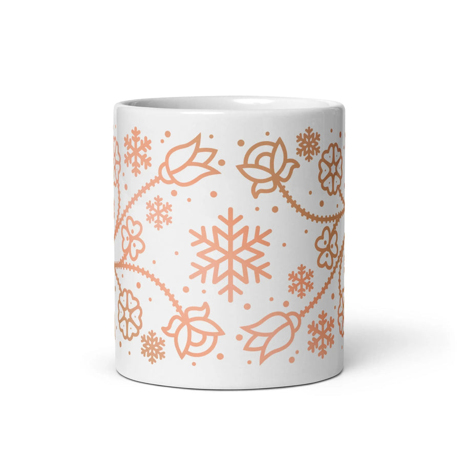 Ojibwe Rosegold Floral Mug (11oz)