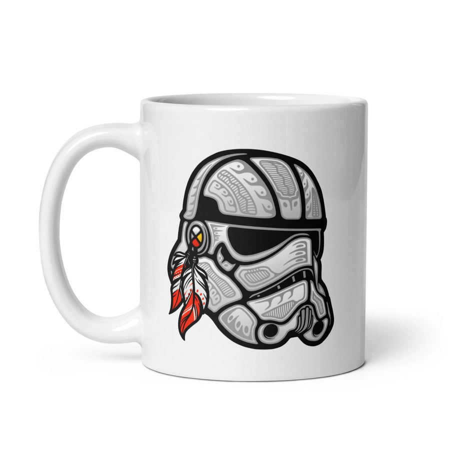 StarWars Inspired woodlands style trooper helmet Mug (11oz)