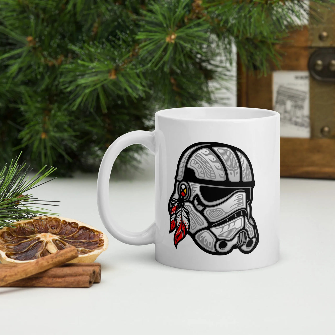 StarWars Inspired woodlands style trooper helmet Mug (11oz/15oz)