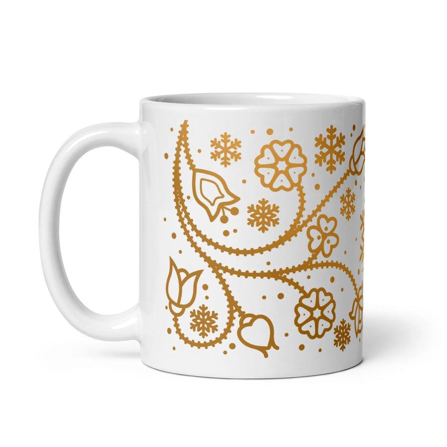 Ojibwe Gold Floral Mug (11oz)