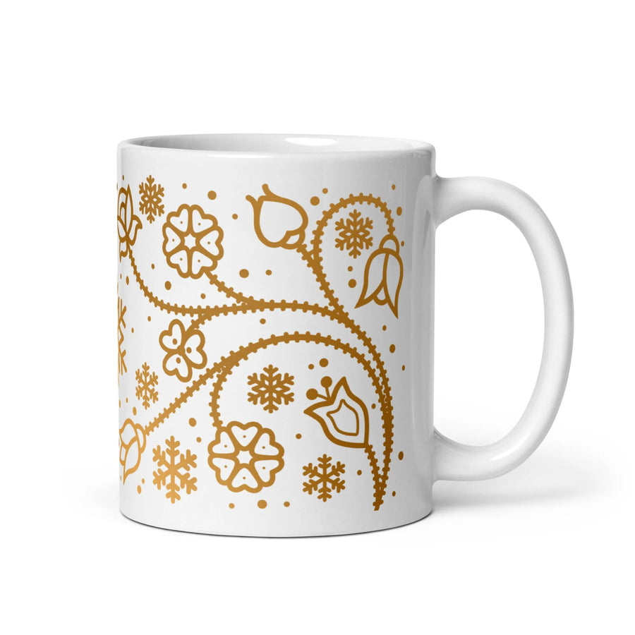 Ojibwe Gold Floral Mug (11oz)