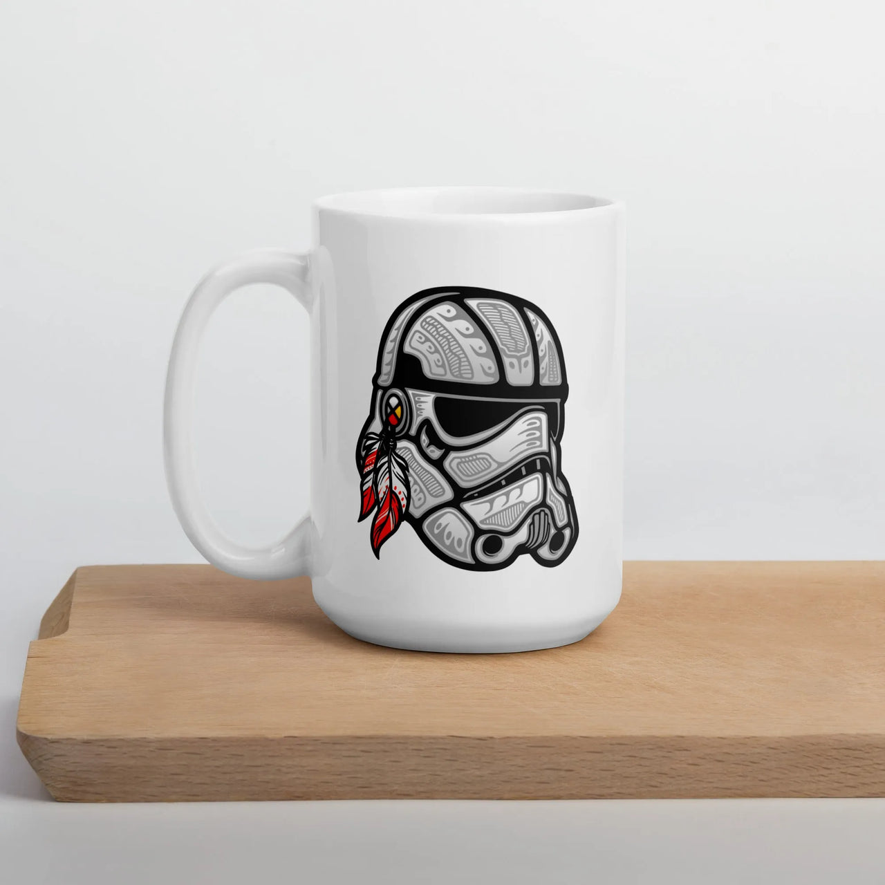 StarWars Inspired woodlands style trooper helmet Mug (11oz/15oz)