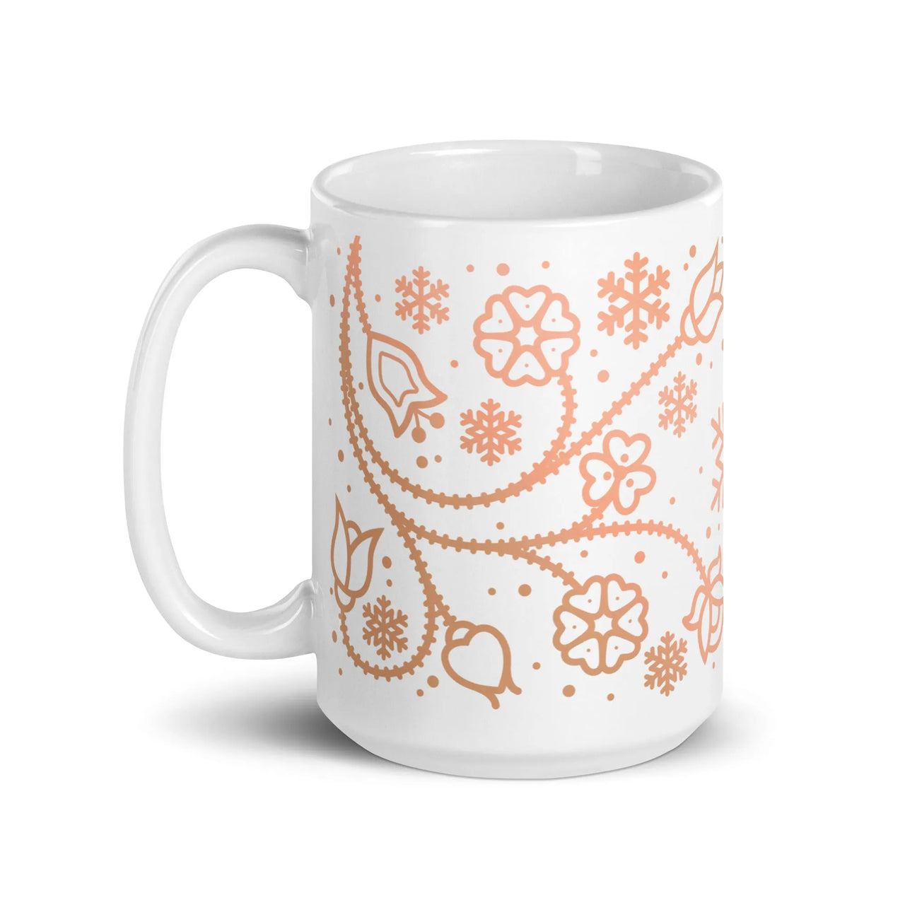 Ojibwe Rosegold Floral Mug (11oz/15oz)