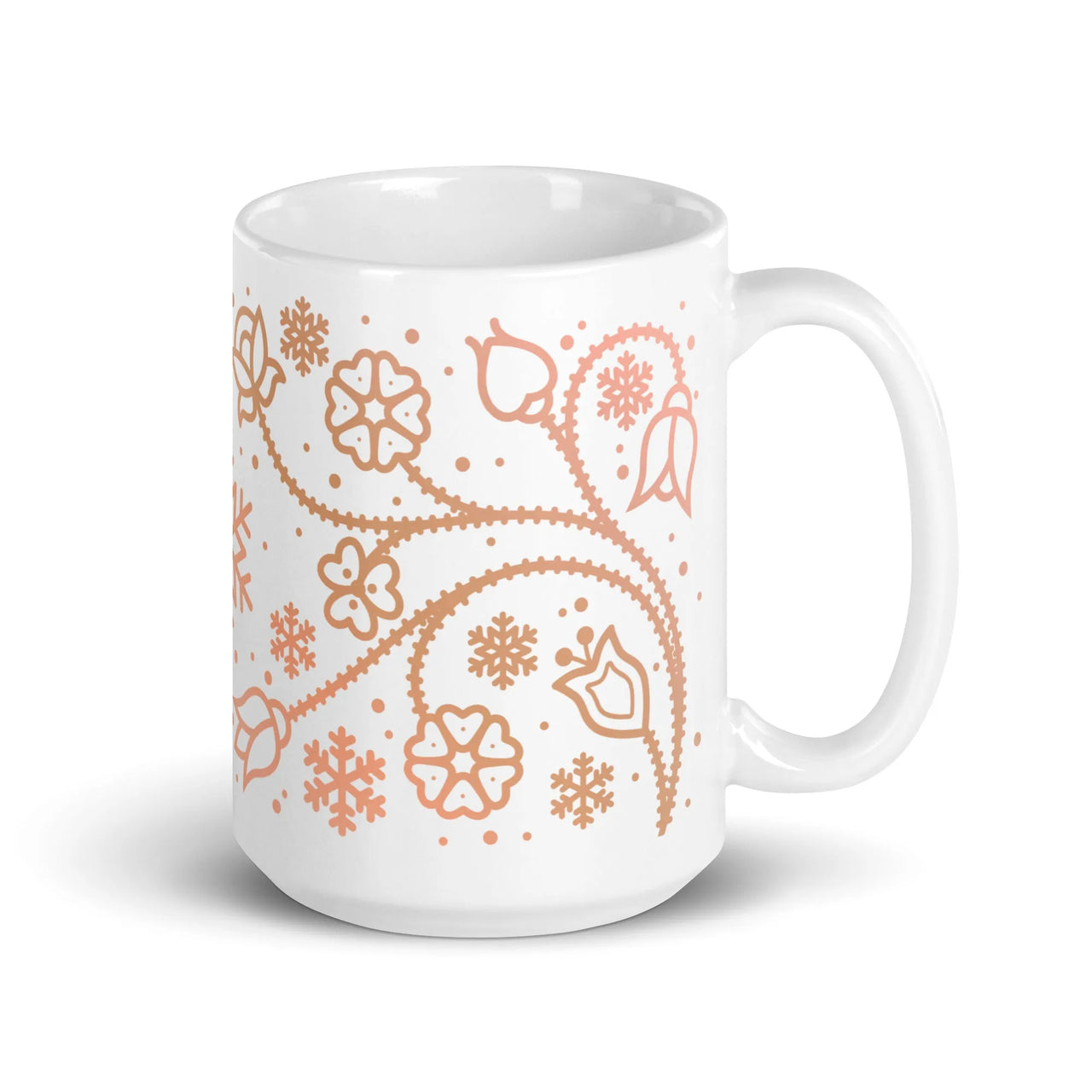 Ojibwe Rosegold Floral Mug (11oz/15oz)